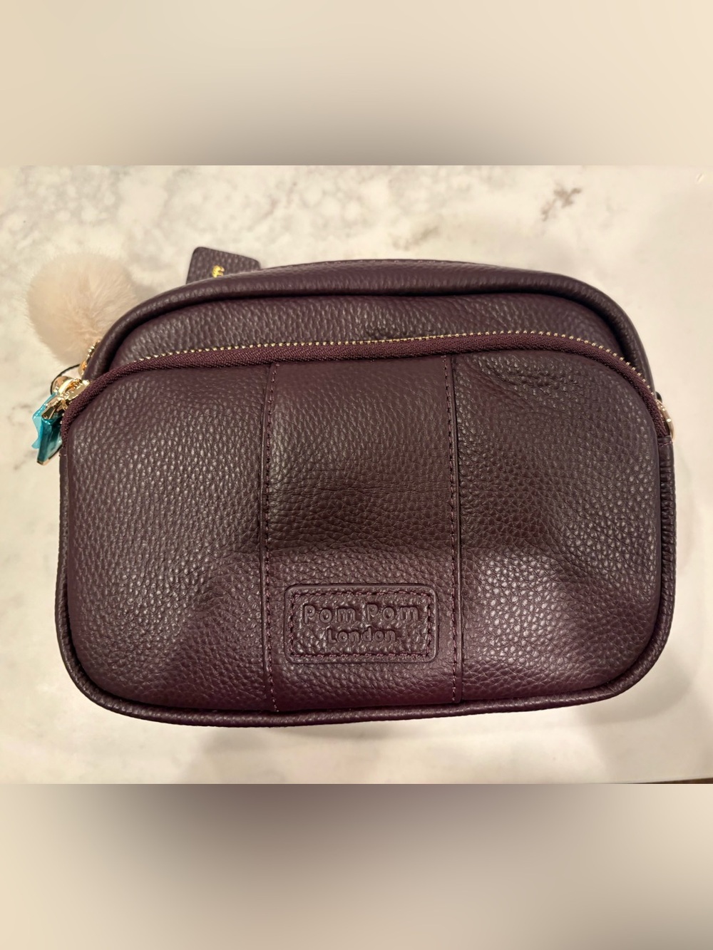 NWT Pom Pom London Women's Plum Crossbody Bag